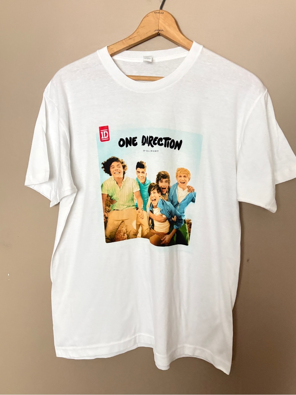 One Direction music band tee shirt Harry Style t-shirt preshrunk cotton L NWOT